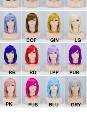 13 Inch Women Side Bangs Long Hair Cosplay/Mannequin Wig 